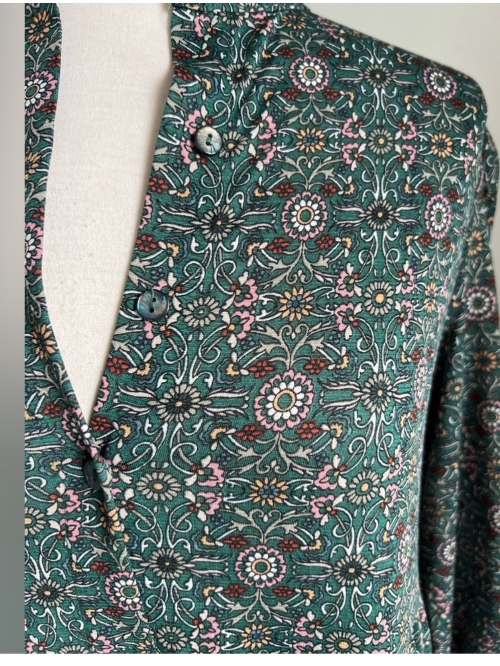 Monteau Green Printed Tiered Maxi Dress - Picture 4 of 4